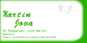 martin jova business card